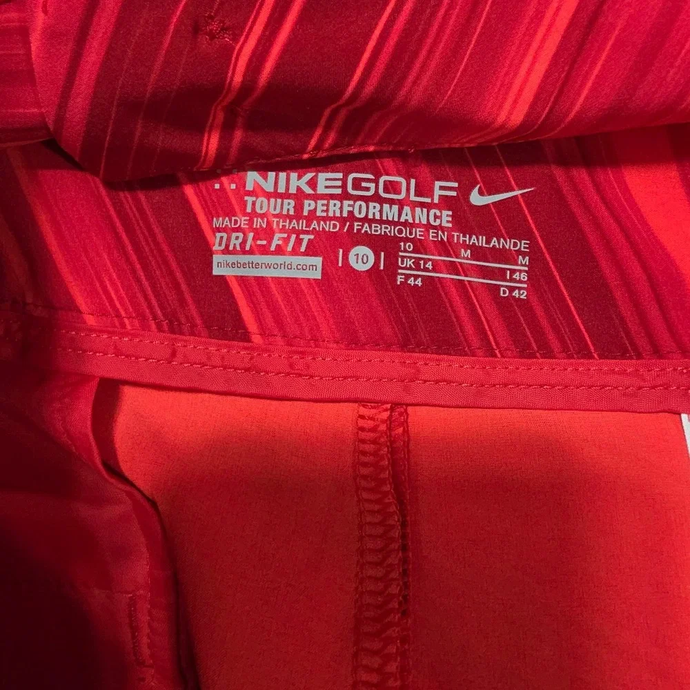 Nike Golf Tour Performance Red Skort Medium 10 Removable Shorts Pockets‎